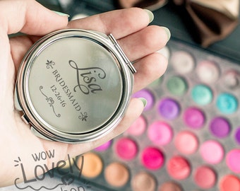 Will You be my Bridesmaid Gift / engraved compact mirror / personalized bridesmaid mirror / personalized gift / compact mirror personalized