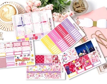 Fashion and the City weekly kits planner stickers || Erin Condren planner vertical layout