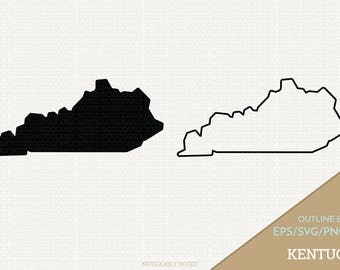 Kentucky Vector, State Clipart, KY Clip Art, Kentucky SVG, State PNG (Design 13740)