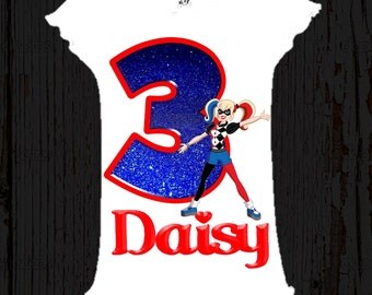 Harley Quinn Birthday Shirt - DC Superhero Girls's Harley Quinn