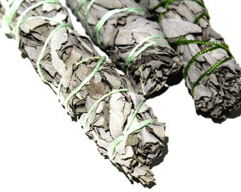 ONE White Sage Smudge Bundle, White Sage Herbal Cleansing Stick, White Sage Incense, Native American Herbs, Spirituality, Yoga Gifts For Her