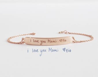 Actual Handwriting Bracelet - Personalized Bracelet For Her - Friendship Bracelet - Memorial Bracelet - Mother's day gift - HB17