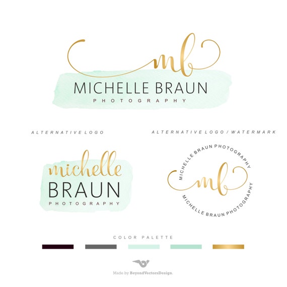 Premade Branding Kit Photography Logo Set Watermark