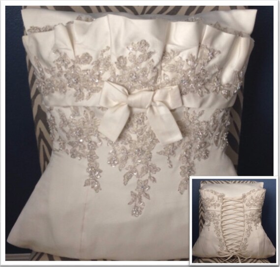 16 20 Wedding Dress Keepsake Pillow