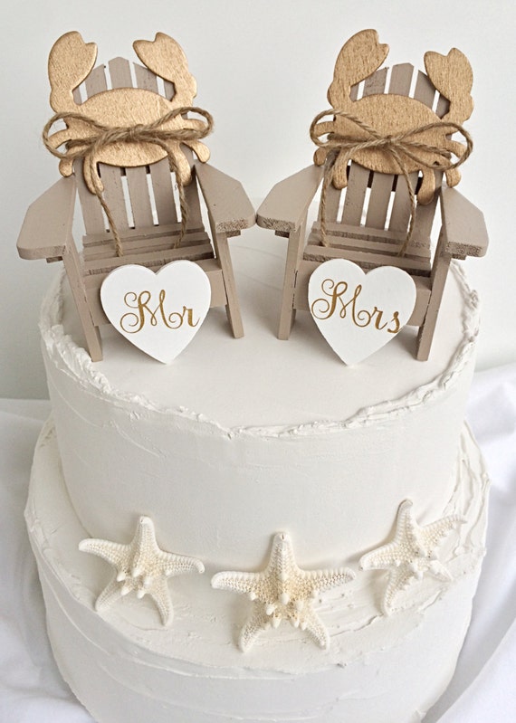 Adirondack Chairs Cake TopperBeach Wedding Crab Cake