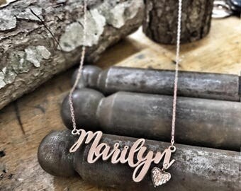 Personalized Name Necklace Custom Name Necklace Bridesmaid Gift Graduation Gift For Her Wedding gift Baby Name Anniversary Gift for Women