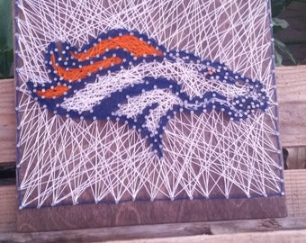 Denver Broncos State Sign String Art