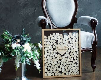 Guest Book Wedding Guest Book Alternative Personalized Drop box Alternative Guest Book Hearts GuestBook Unique Wedding Guestbook Book Heart