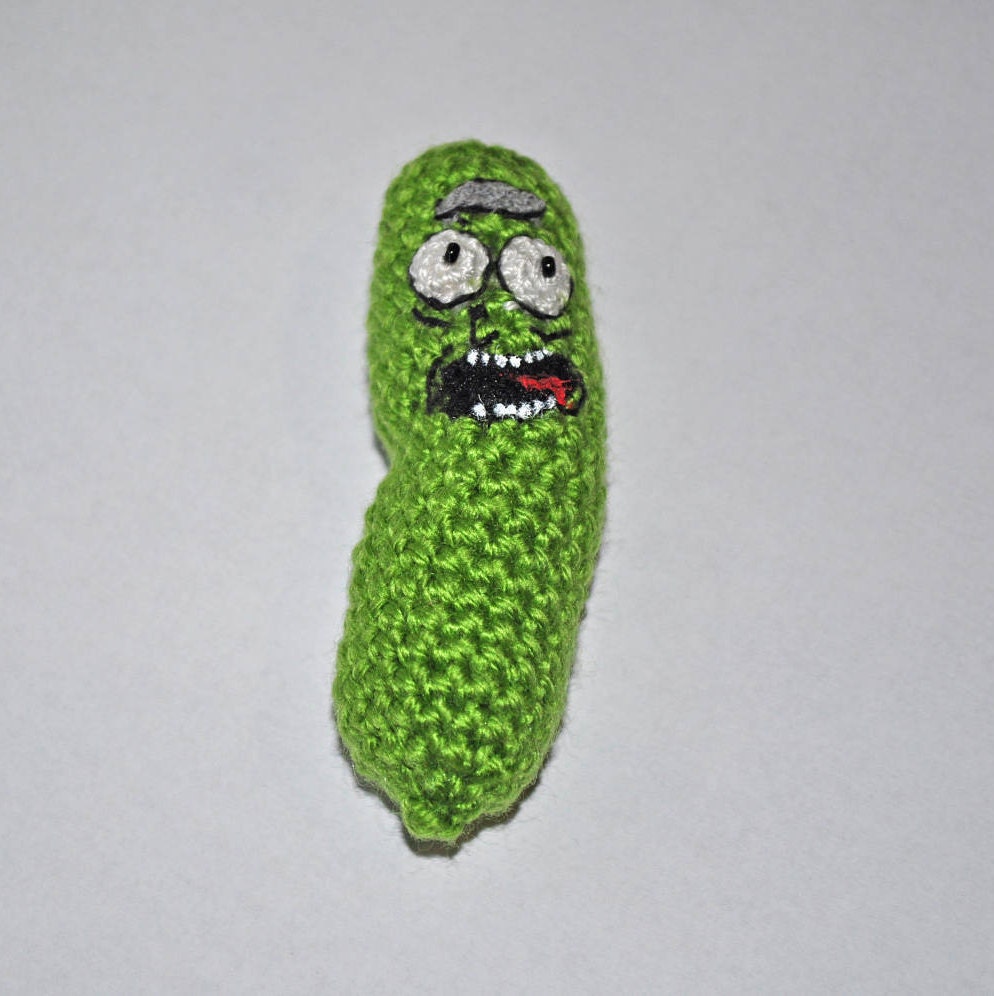 Pickle Rick Sanchez crochet toy