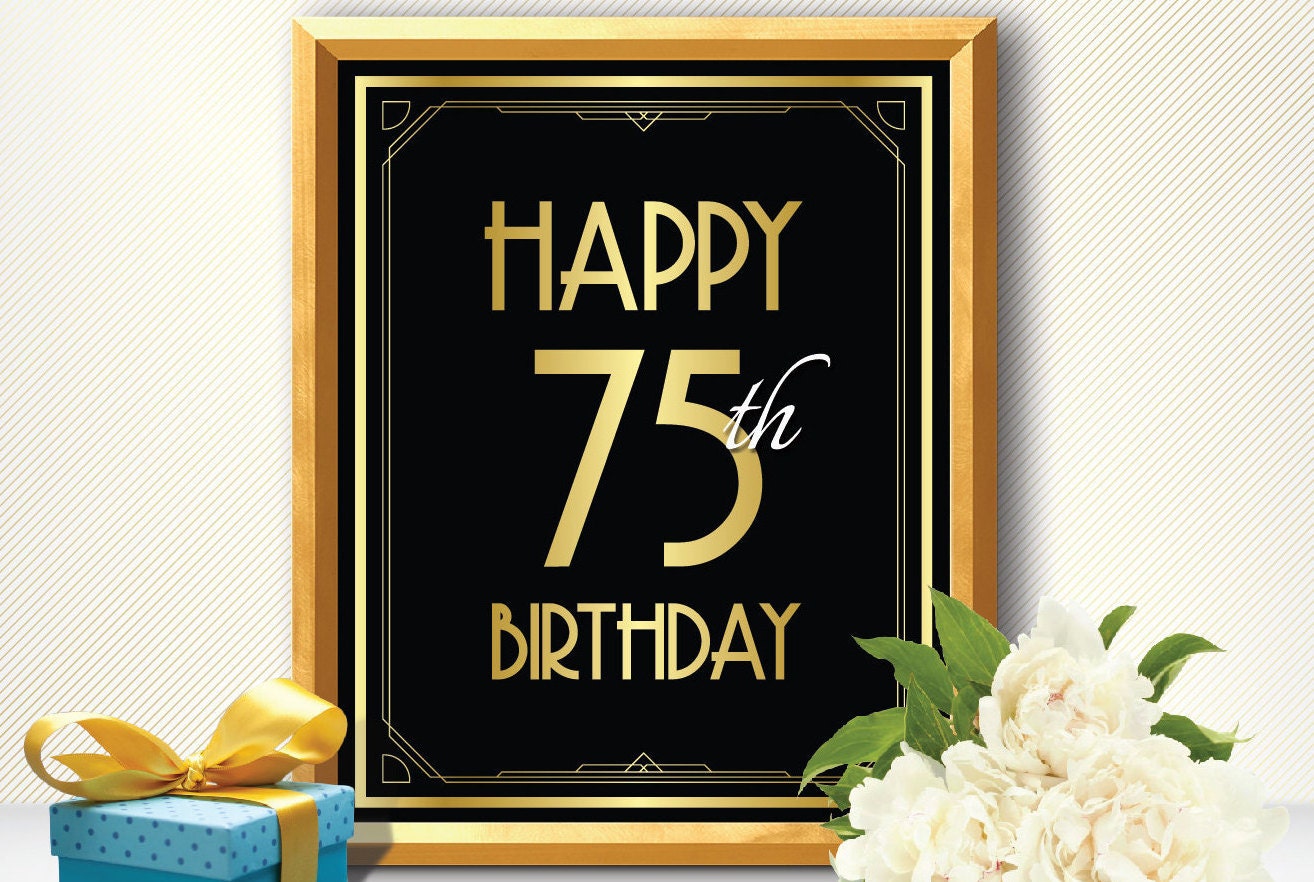 75Th Birthday Card Printable