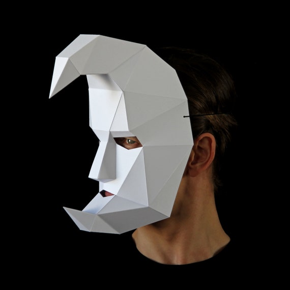 HALF MOON Mask Make your own Venetian mask with card using