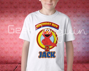 Elmo birthday shirt, sesame street shirt, family matching shirts, Elmo sesame street birthday party shirt, Elmo sesame street family