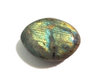Labradorite Worry Stone - A Grade Large Labradorite Palm Stone - Chakra, Reiki, Crystal Healing