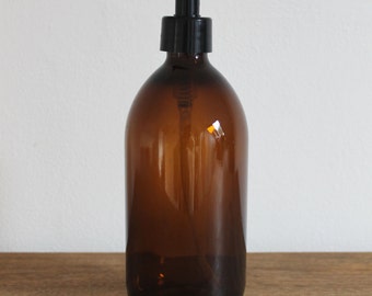 Buy One Get Ine Free Amber Glass Soap Dispenser Bottle in 250ml, 300ml, 500ml and 1000ml