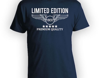 Funny Birthday T Shirt 80th Birthday Gift Ideas For Him Bday Shirt Custom Year Bday Present Premium Quality 1937 Birthday Mens Tee - BG55