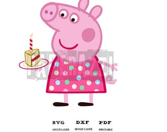 Peppa Pig SVG DXF Electronic cutting files for Cricut Design Space - Silhouette Studio