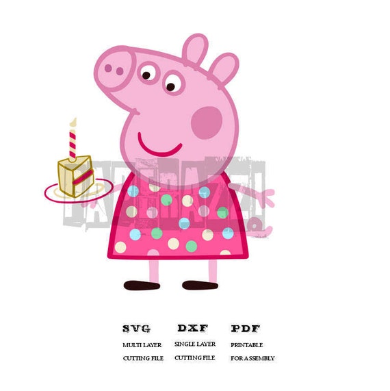 Download Peppa Pig SVG DXF Electronic cutting files for Cricut Design