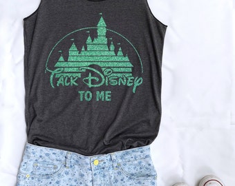 Mint Glitter Talk disney to me. Disney theme. Disney tank. Mommy disney. Disney princess. Tank top. Clothing. Disney tank top. Disney shirt