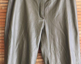 green leather pants mens