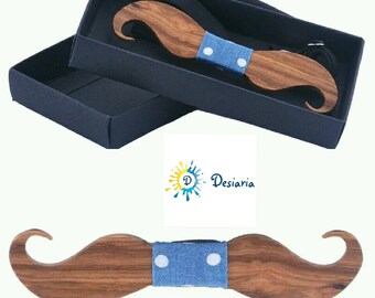 Wooden bow Moustache