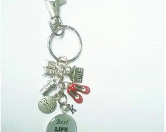 Key Chain With Initial, JW Gift, Pioneer or Publisher, Best Life Ever, Ready To Ship, Red Shoes, Coffee Cup, Bible