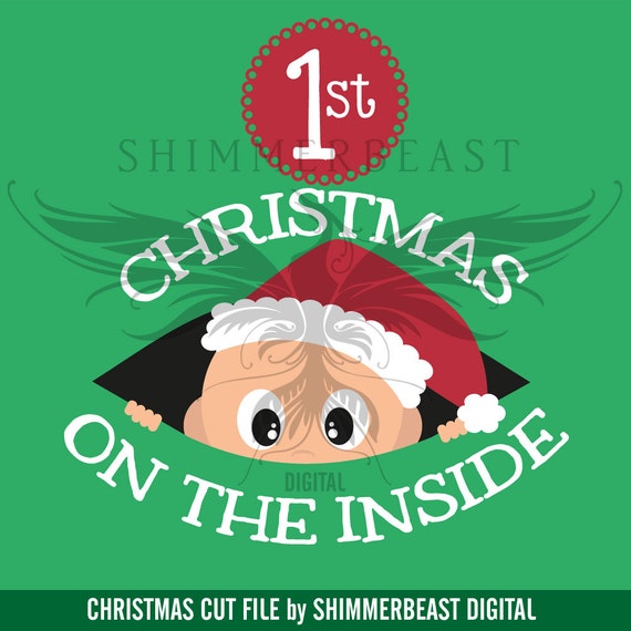 Download Maternity Christmas SVG 1st Christmas On The Inside svg