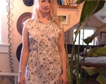 1960s Floral Poppy Dress