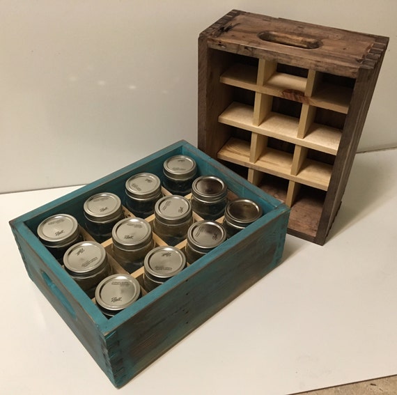 Items similar to Stackable Mason Jar Canning Crate on Etsy