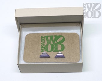 Recycled skateboard stud earrings