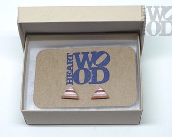 Recycled skateboard stud earrings
