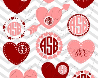 Download Valentine monogram svg | Etsy