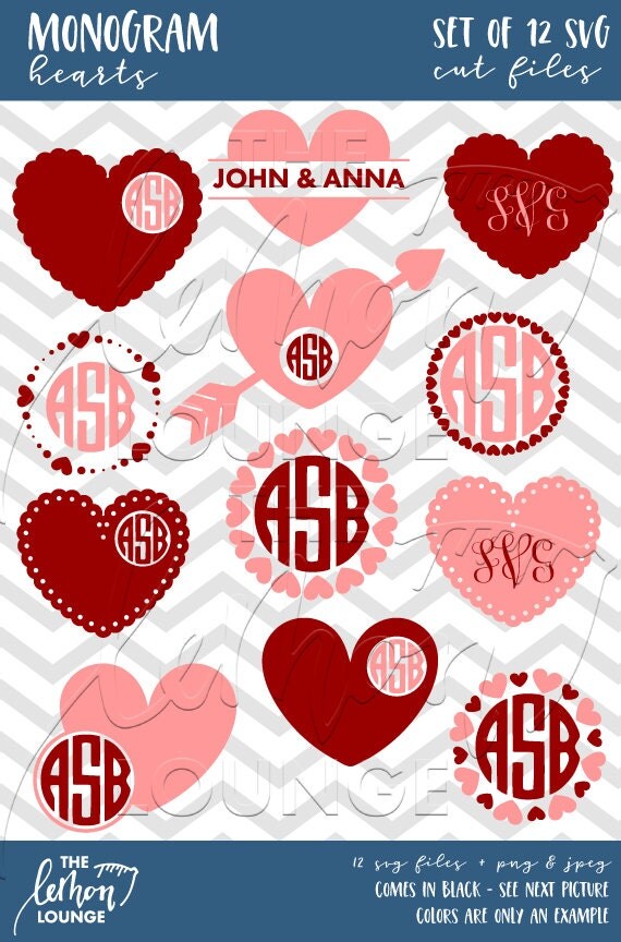 Download Heart Monogram svg valentine's svg love monogram svg