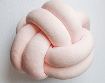 MEDIUM 10" / 25.5 cm Sphere Knot Pillow - Throw Pillow, Nursery Pillow, Kids Pillow, Nursery Pillow, Nautical, Home Decor Cushion