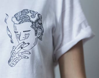 t-shirt print white kunst-art design shirt-White dreams paradise broken dreams hipster fashion unisex modedesign