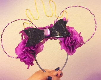 Ursula Flower Crown Wire Mickey Ears Minnie Ears