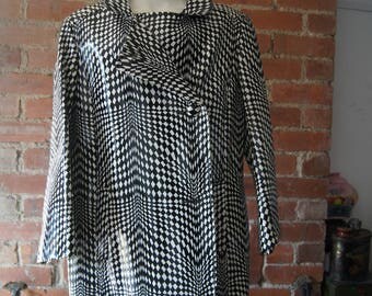 60's vintage mod PVC ladies coat. Saks fifth avenue.