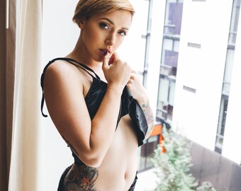 Florid Bloomers in Black Satin / Black Underwear, Eco-Friendly Lingerie, Satin Panties, Basic Panty, Everyday Lingerie, Sexy Basics