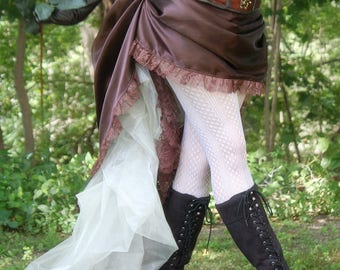 Gaslight Pinup Steampunk Skirt or Costume - Ready to Ship