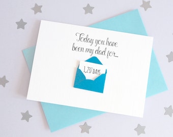Days You’ve Been My Daddy Mini Envelope Card – Personalised Father's Day Card – Card for Daddy – birthday card Daddy – Christmas card Daddy