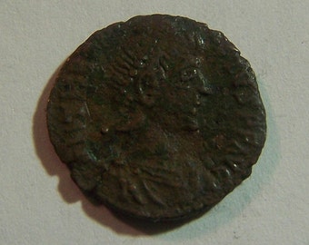 Authentic Ancient Roman Coin of Theodosius I Minted Between 379 and 395 A.D.