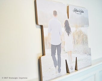 Wedding photo guest book, Large Wood Letter, Unique Wedding Guest Book Alternatives, gb0074