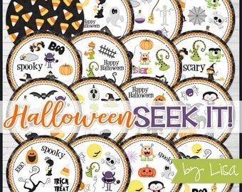 Halloween SEEK IT Match Game, Halloween Printables, Party Games, Class Party Game, Matching Game Cards - Printable Instant Download by Lisa