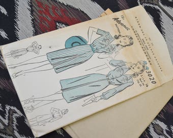 1940s Advance Dress Pattern, #3020, Size 16 (34 Bust, 35 Hip, 28 Waist)