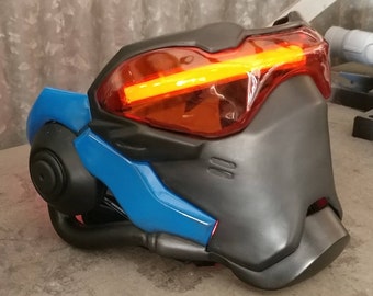 Custom Fan-Made 2-part Soldier 76 Mask - Wearable - EL Lighting