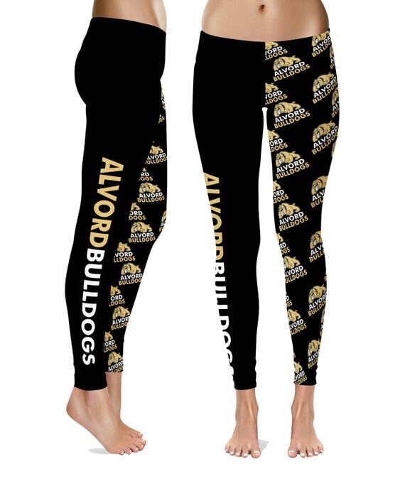 Custom Team Leggings Alvord Bulldogs High School Sports