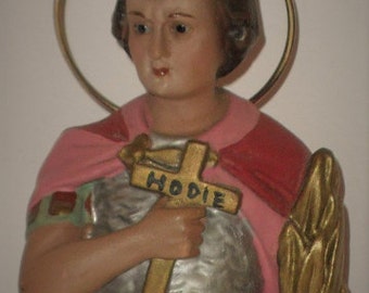 Antique image of St. Expedited of the 60 . Catholic religious statue.