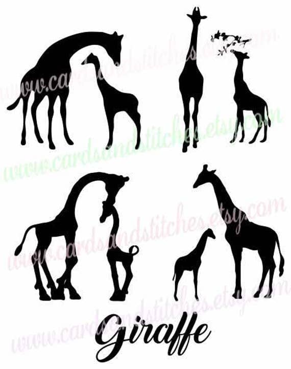 Giraffe SVG Giraffe Silhouette SVG Digital Cutting File