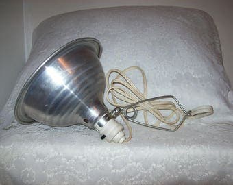 Vintage Industrial Lighting Aluminum Clip on Shop Lamp Only 12 USD