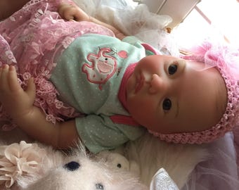 Reborn Baby Girl Doll Completed 20 inch Baby Layla with Painted Hair