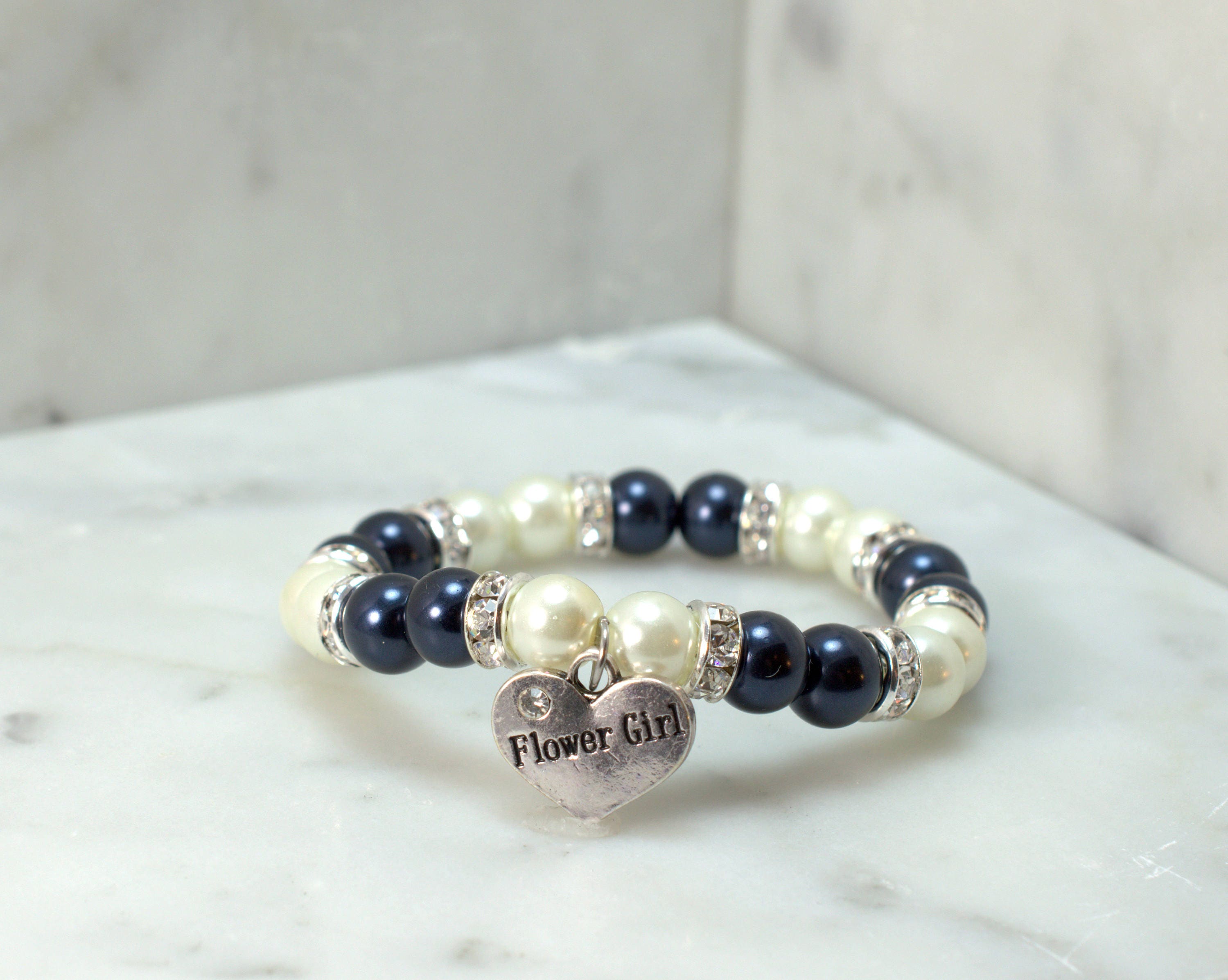 Flower Girl Bracelet Wedding Jewelry Flower Girl Gift Pearl
